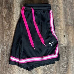 Nike Women’s Fly Crossover Basketball Short Size M Black/Pink/White